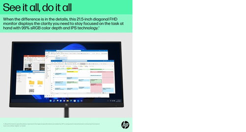 HP E-Series E22 G5 computer monitor 54.6 cm (21.5 HP E-Series E22 G5 computer monitor 54.6 cm (21.5